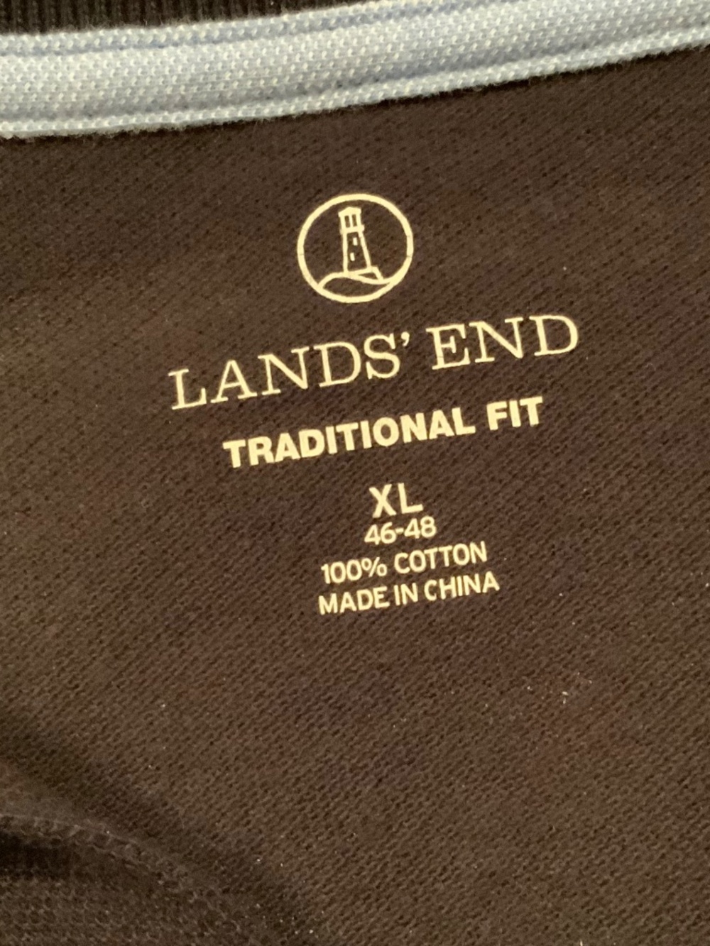 Lands’ End Polo Shirt, Mens XL, Black - Picture 4 of 5